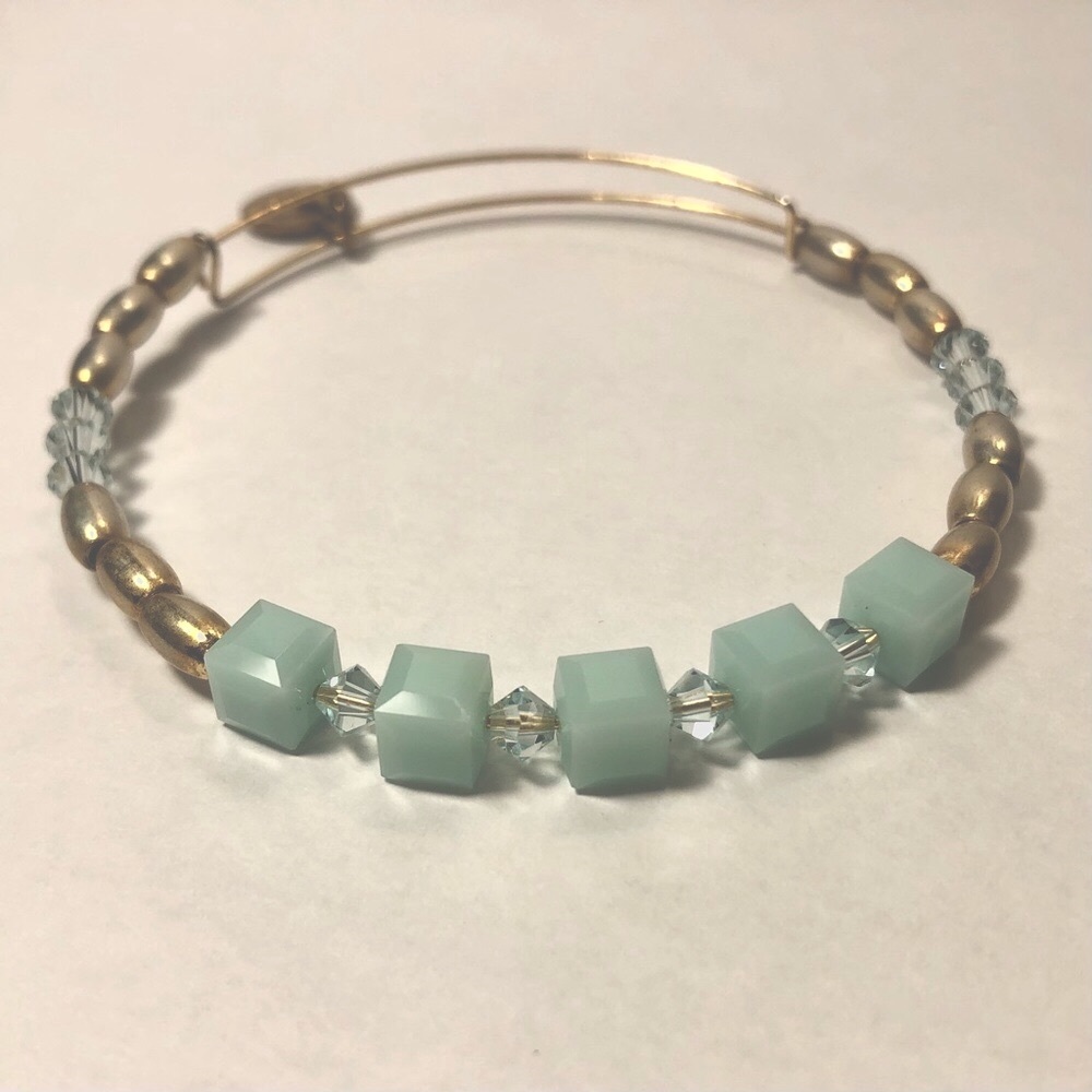 Mint Swarovski Crystal Beaded, One of a Kind